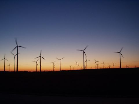 Die deutsche Energiewende: Windpark in Mecklenburg-Vorpommern (Bild: Philipp Hertzog)